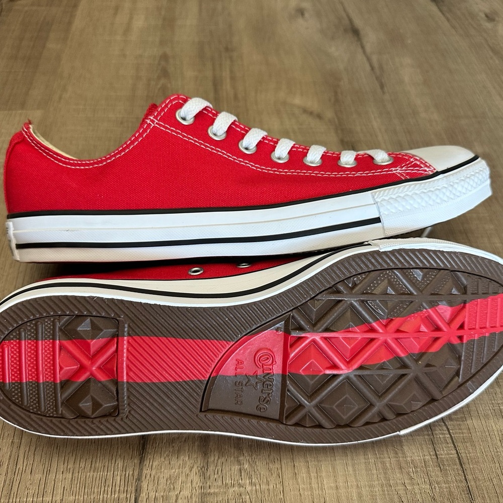 Converse All Star Red Canvas Low Top Men's Sneakers Lightweight Classic